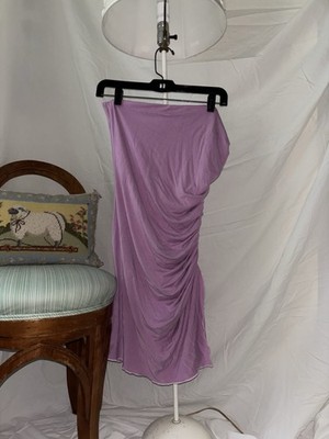 Purple Body Con Dress, Strapless, Side Slit, Adjustable, Large But Can Fit Most