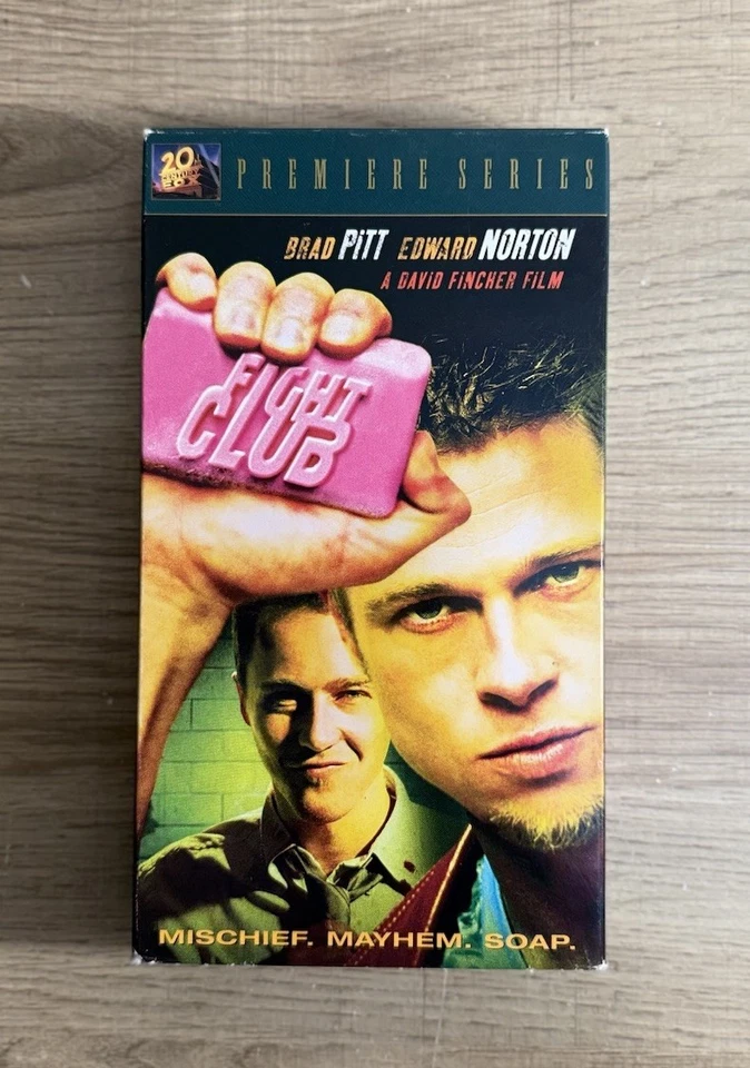 Fight Club (VHS, 1999) Premiere Series • Brad Pitt • Tested & Working Foto 2 de 4