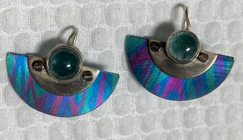 VINTAGE VERY RARE Signed IDELLE HAMMOND- Sass STERLING SILVER EARRINGS