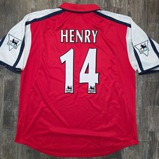 2002 Nike Arsenal Home Soccer Jersey Thierry Henry Men XL EPL London France