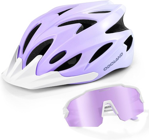Fahrradhelm Set mit Sportbrille, atmungsaktiv, Rennradhelm,