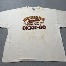 Vintage Delta T Shirt Mens 3XL White Cotton Graphic Print Made in USA 90s