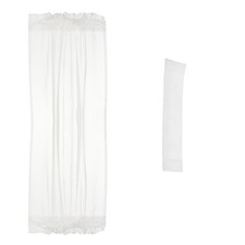 Blackout Door Curtain 25" W x 40" L French Window Half Curtain 1 Panel White