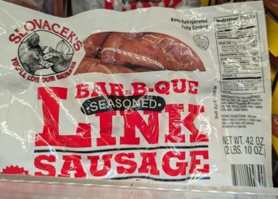 Slovacek's Bar-B-Que Seasoned Link Sausage 42 Oz (2 Pack)