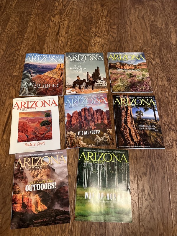 ARIZONA HIGHWAYS 2020 LOT OF Eight (8) - JANUARY THROUGH AUGUST.