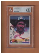Chet Lemon AUTOGRAPHED 1984 DONRUSS BASEBALL CARD SIGNED DETROIT TIGERS BECKETT