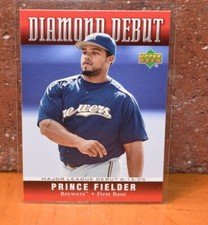 GREAT BASEBALL CARD UPPER DECK DIAMOND DEBUT MILWAUKEE BREWERS PRINCE FIELDER