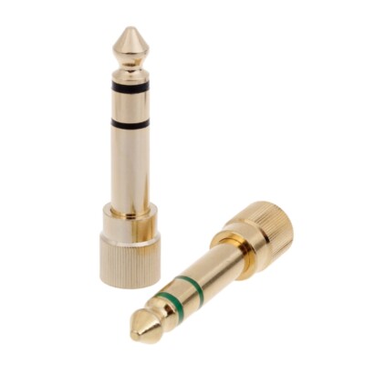 Headphone Adapter Gold Plated 6.35mm to 3.5mm Plug Converter for Digital Pianos