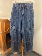 BDG Urban Outfitters Jeans Womens Blue High Rise Baggy Cargo Skater Y2K Denim 27