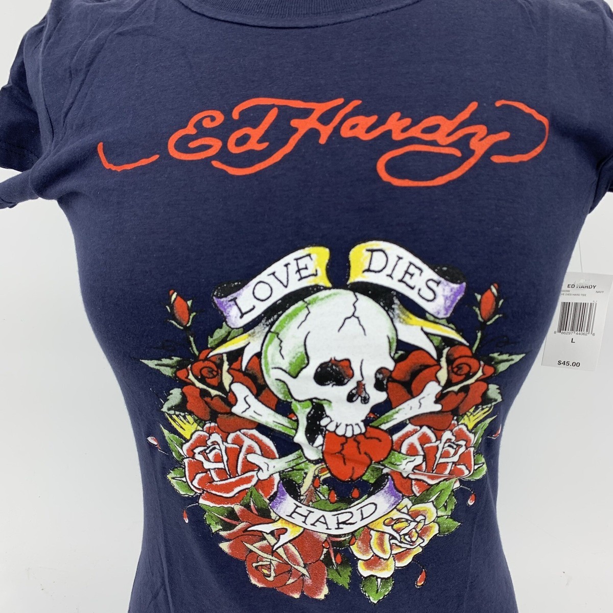 Junior Medium Ed Hardy Vintage Y2K Dead Stock T-Shirt “Love