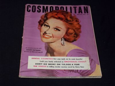 1956 FEBRUARY COSMOPOLITAN MAGAZINE - SUSAN HAYWARD FRONT COVER - E 14275