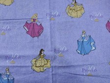 22 In Disney Princess On Lavender Sparkle Woven Cotton Fabric