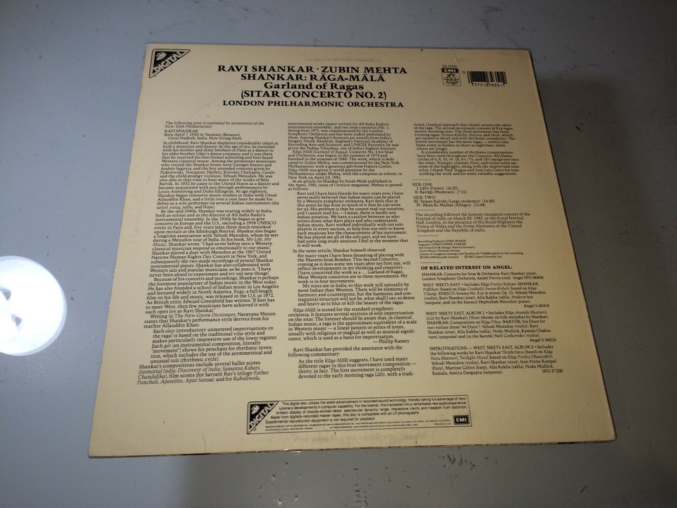 Ravi Shankar And Zubin Mehta And London Philharmonic Orchestra* ‎– Raga ...