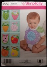 Baby Bibs Pea Carrot Pear Watermelon Strawberry Simplicity Pattern 2273 One Size