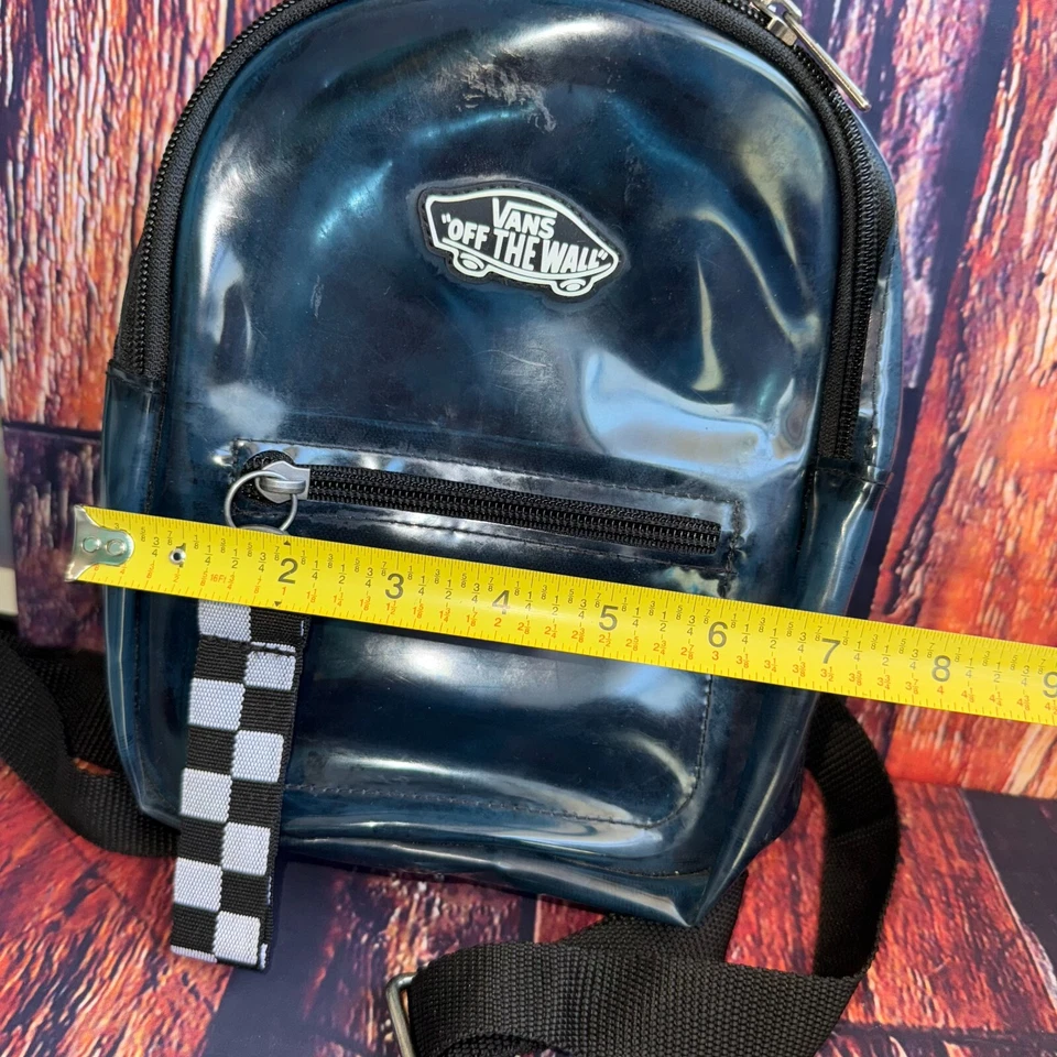 Mochila Bolso Vans Poliéster Jalea Regular Para Mujer Azul Transparente RARA Foto 3 de 4