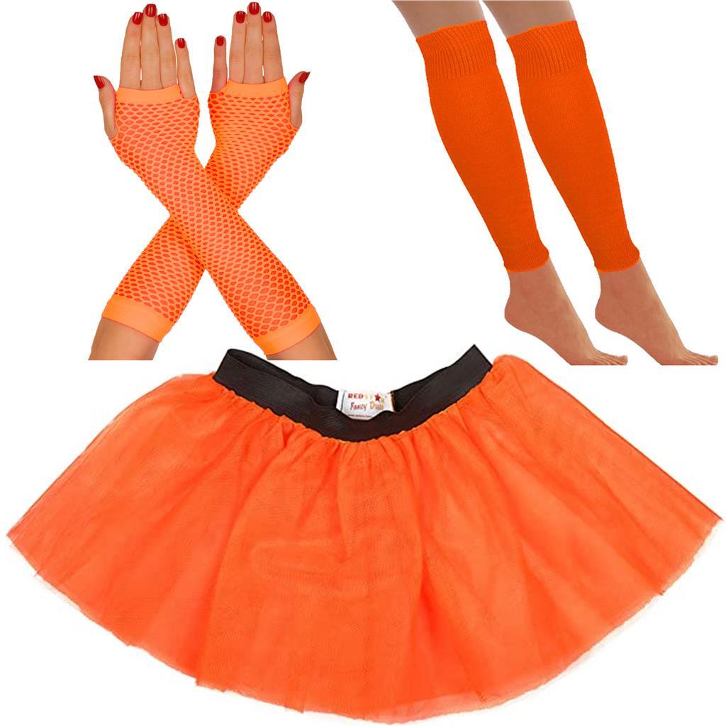 ABITO FANTASIA DONNA ANNI '80 NEON TUTU Lirico 3 Strati Rete TUTU - Foto 3