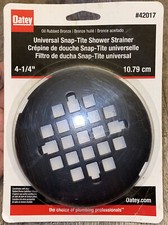 NEW OATEY Oatey 4-1/4 in. Round Universal Snap-In Shower Strainer in Oil Rubbed