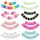 HAPPY BIRTHDAY BUNTING BANNER LETTER HANGING CARD PARTY DECORATION GARLAND