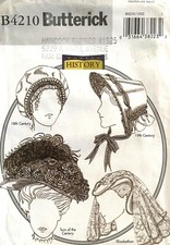 Butterick History Misses' Hats Pattern B4210 Size S-L UNCUT