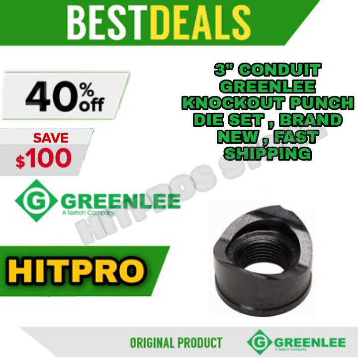 3" Conduit Greenlee Knockout Punch Die Set
