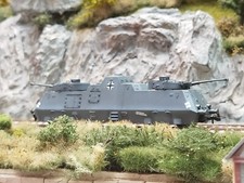 1/87 H0 DC Militär 2.Weltkrieg BP51 Panzerzug Güterwagen patiniet