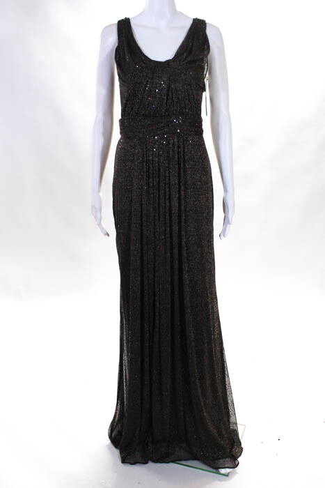 draped evening gown