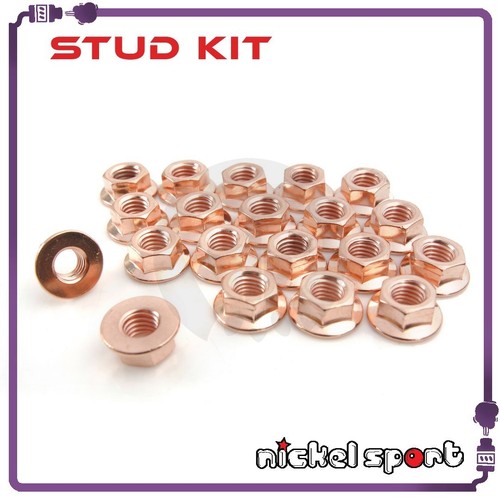 20 Pcs M10 x 1.5 Copper Exhaust Manifold Lock Nut 15mm Hex (wrench size
