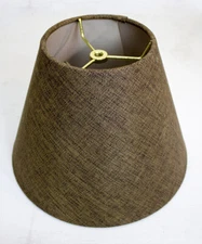 6x12x9 Hard Back Empire Lamp Shade - Chocolate Burlap