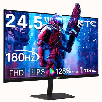 KTC 24.5'' Gaming Monitor 180Hz FHDFast IPS 1080P 1 ms 128% sRGB