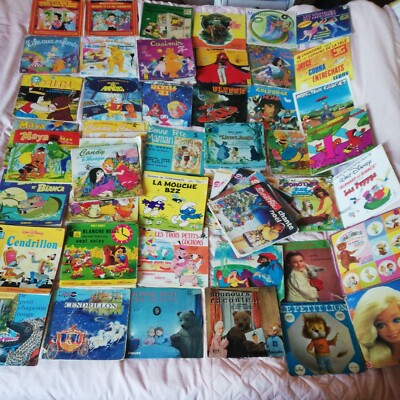 VINYL SCHALLPLATTEN SAMMLUNG 45 DREHUNGEN FÜR KINDER MÄRCHEN BÜCHER Lieder X 54 