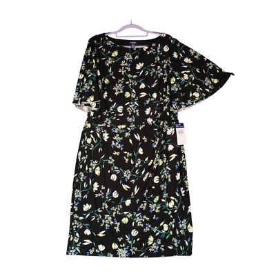 floral ruched flare dress Teri Jon Embroidered Floral High Low Fit N Flare Dress Size 6 main image 0
