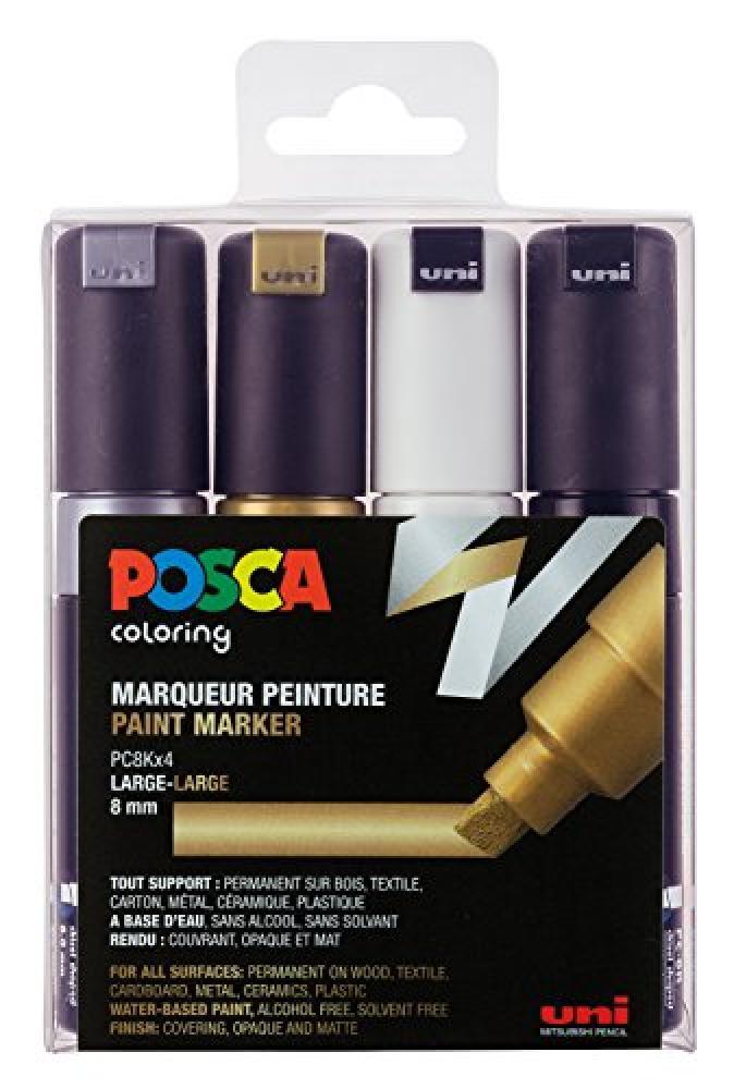 Uni-Ball - Marcatore Uni Posca con Ampia Punta a scalpello - NUOVO