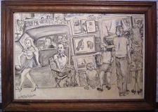 1960s Outsider Street Art Festival Drawing Social Realism Portland, Maine