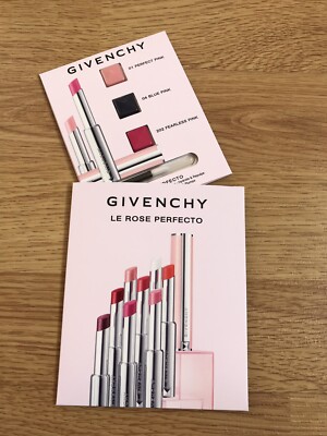 Givenchy Le Rose Perfecto Lippenstift Probe Farbe 01 04 202 plus Applikator 2 Stück