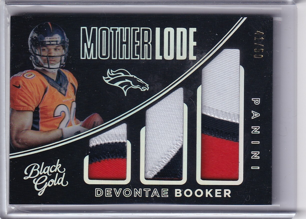 DEVONTAE BOOKER 2016 Black Gold Mother Lode Triple Jsy White Gold 41/50 Broncos