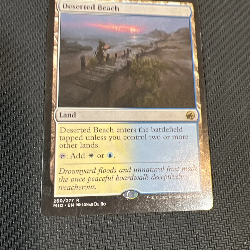 Deserted Beach Land Magic The Gathering Mtg Innistrad Midnight Hunt Card - Image 3 of 4