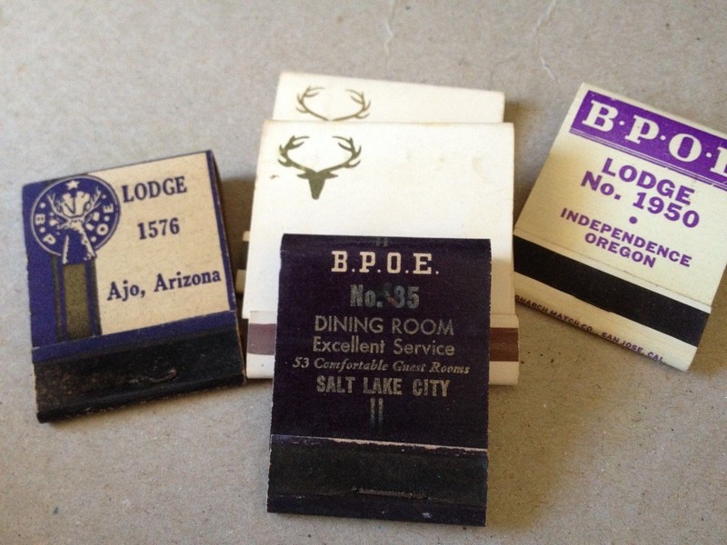 B.P.O.E Lodges Match Books