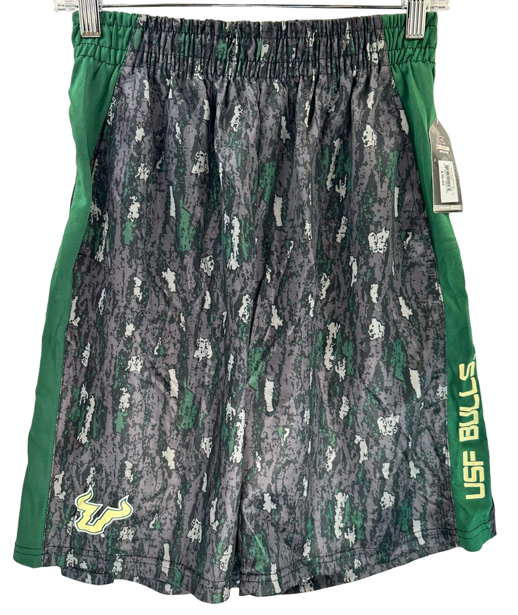 Colosseum Youth USF Bulls Cutter Printed Activewear Short, Gray