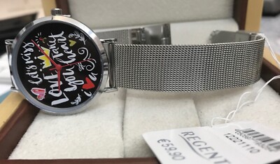 Love you Regent Damenuhr Milanaise Armband Graffiti-Style Fancyline 35 mm