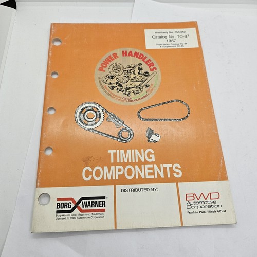 1987 Warner BWD TC87 Timing Components Parts Book Catalog eBay