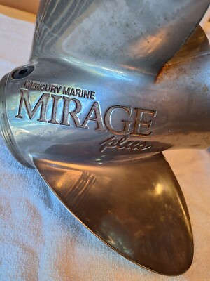 MERCURY COUNTER ROTATING 14 1/2'' X 25P  MIRAGE  SS PROP, 48-13707, GOOD SPLINE