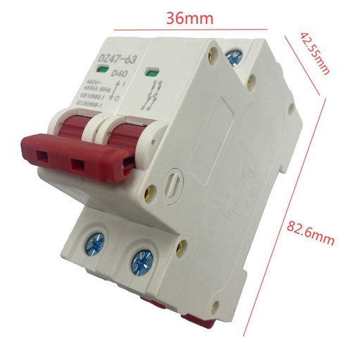 Ac Micro Air Switch Circuit Breaker Overload Short Circuit Protector 2P40A - Picture 2 of 14