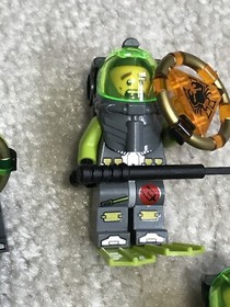Lego Minifigure Atlantis 4 Diver Lot Ace Lance Axel Jeff 8077 30042 8075