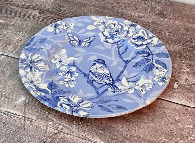 Blue Bird gemusterte Platte, 21,5 cm