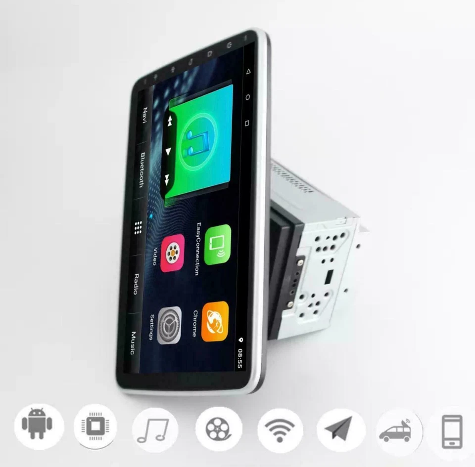 AUTORADIO ANDROID 10" POLLICI DAB + 2DIN STEREO AUTO GPS WIFI SCHERMO ESTRAIBILE - Immagine 2 di 4