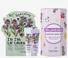 TonyMoly, I'm Lavender Mask Hand Cream Set, 4 Piece Sensitive Skin Set