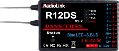 Radiolink R12DS 2.4GHz RC Receiver 12 Ch SBUS/PWM Long Range Control