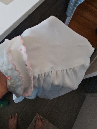 Camisón Nicole Mujer Vintage Pequeño Modesto Blanco Volantes Hecho en EE. UU. - Imagen 5 de 8