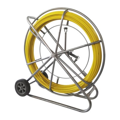 12mm Fish Tape Fiberglass Duct Rodder 0.47inx820ft Fish Tape Puller Wire Cable