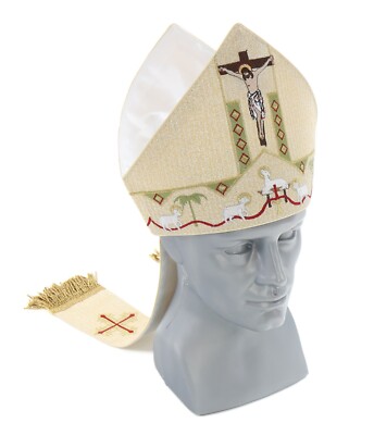 Gold Bishop's Miter Mitre Vestment Mitre D'or Mitra Dorada Gold Oro M855G54